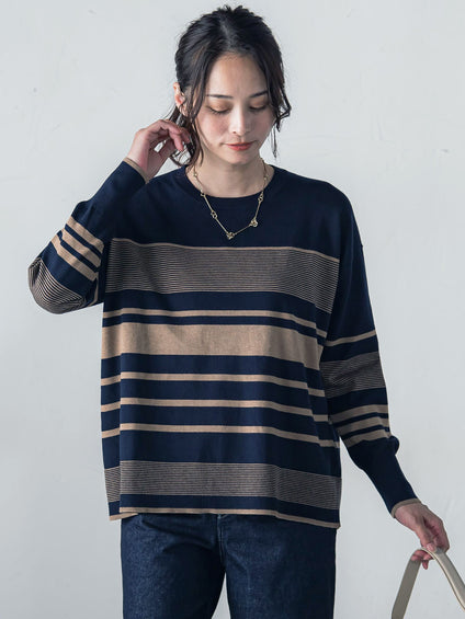 【WEB限定】ランダムボーダーニット≪11号あり/洗える≫