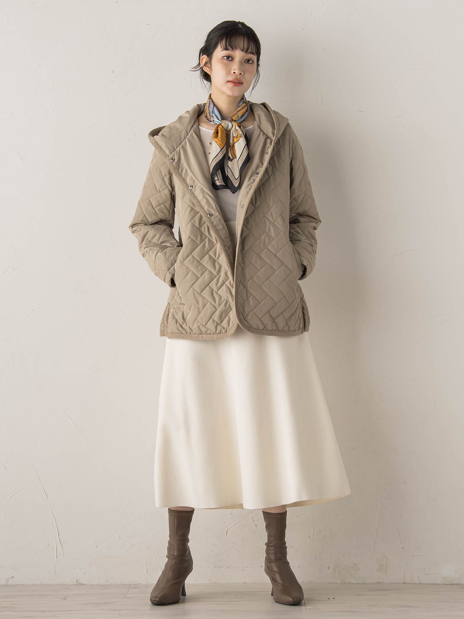 【WEB限定】ポリエステルタフタキルトコート