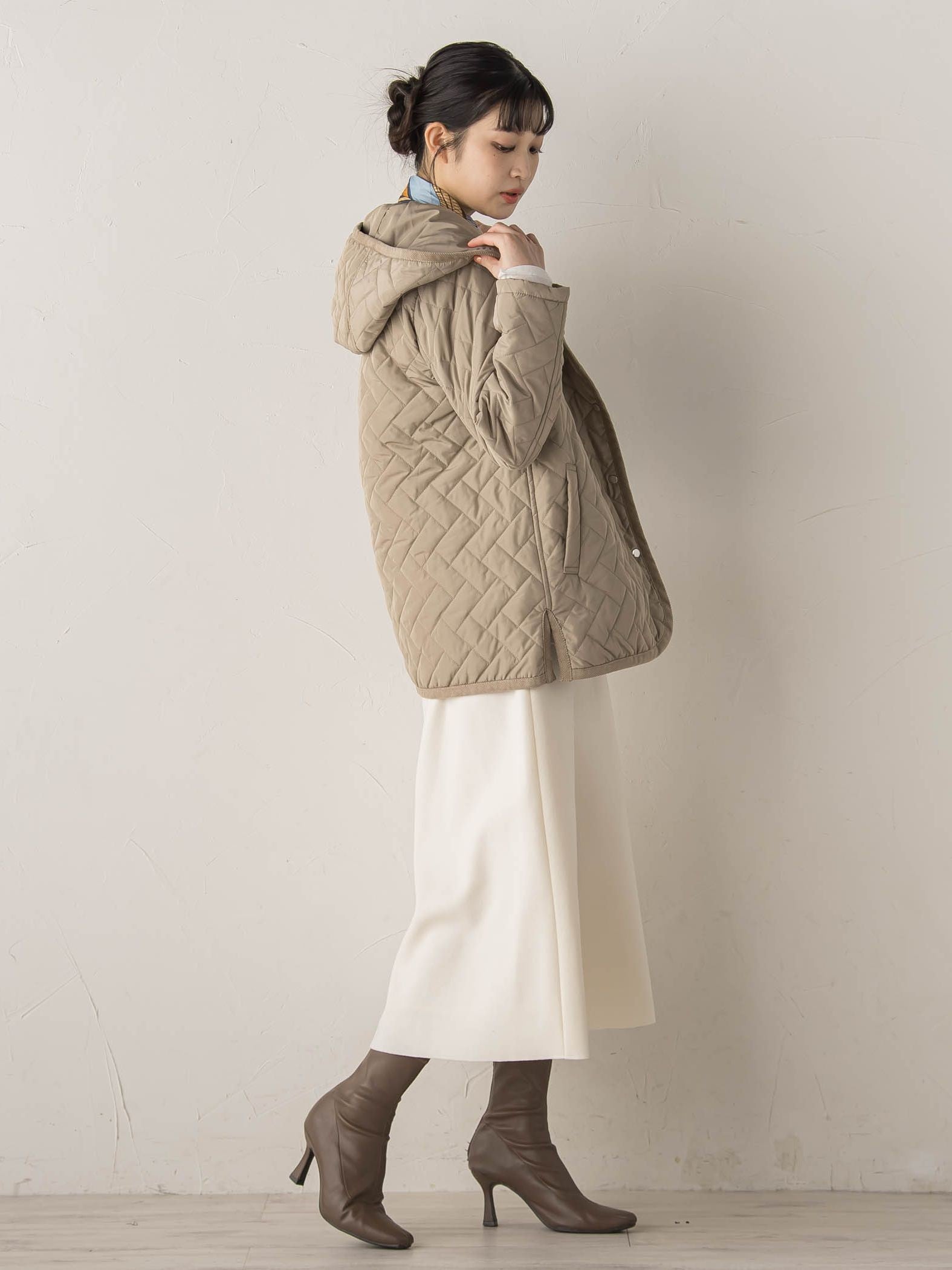 【WEB限定】ポリエステルタフタキルトコート