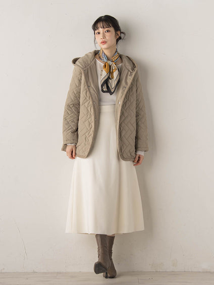 【WEB限定】ポリエステルタフタキルトコート