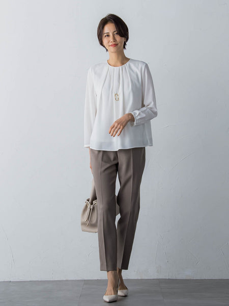 ツムギートストレッチテーパードパンツ≪セットアップ/洗える≫