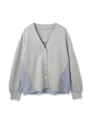 ダンボールバックストライプカーディガン