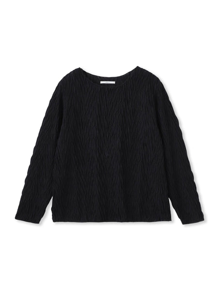 【WEB限定】フリルジャガードクルーネックプルオーバー