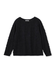 【WEB限定】フリルジャガードクルーネックプルオーバー