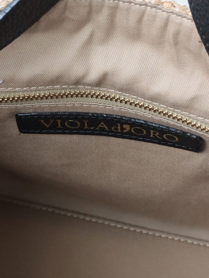 【VIOLAd'ORO】イタリアンラフィアシート 2WAYトートバッグ