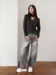 Barrel Curve Denim≪洗濯機で洗える≫