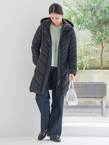 ストレッチダウンロングコート