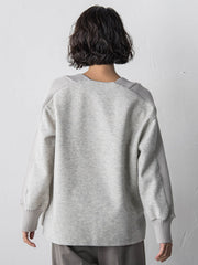 【大きいサイズ】メルトンニットドッキングカットソー