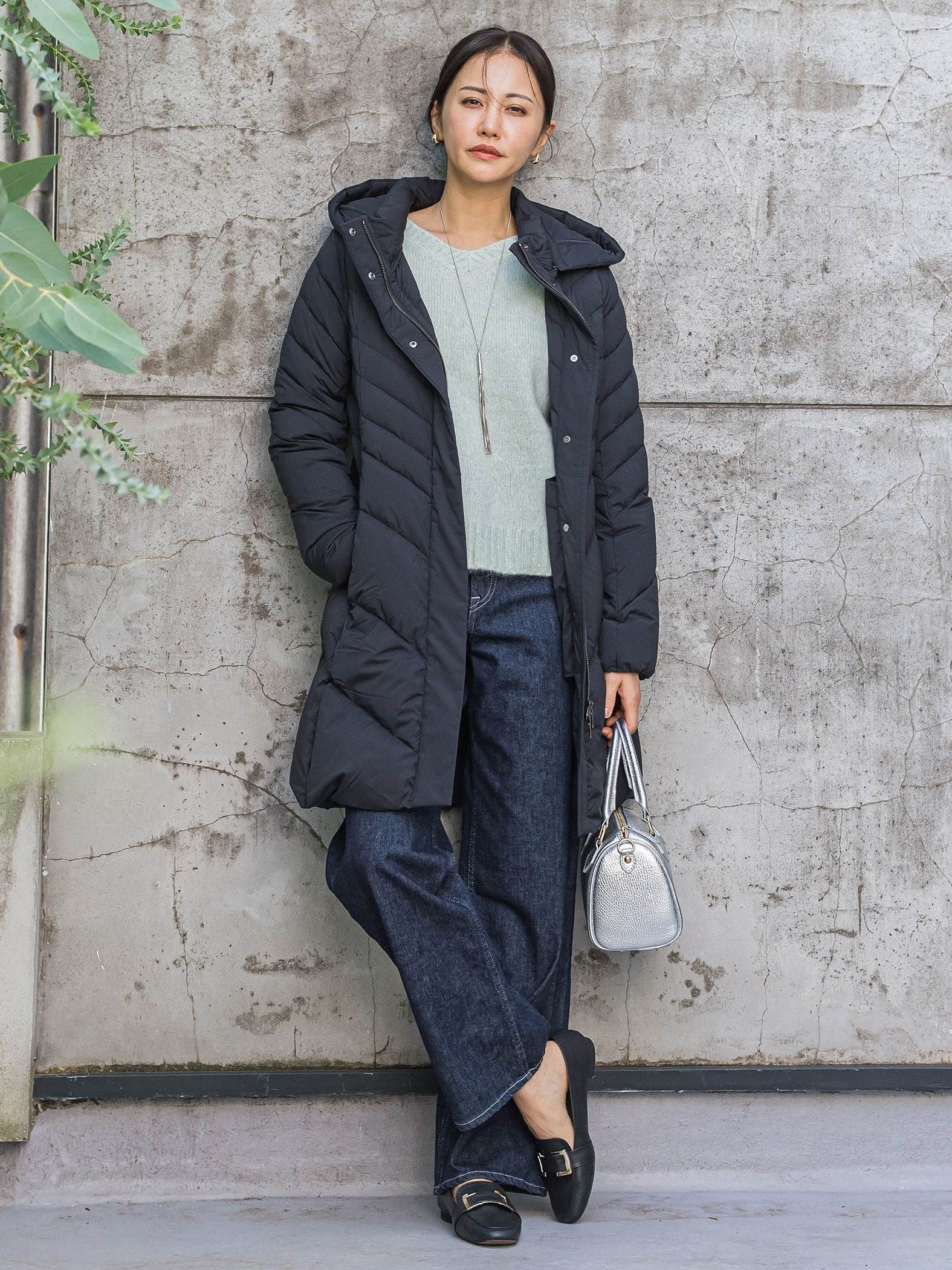 ストレッチダウンロングコート