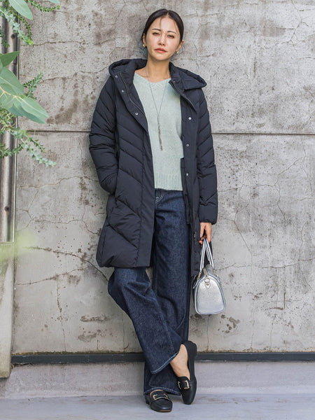 ストレッチダウンロングコート