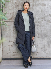 ストレッチダウンロングコート