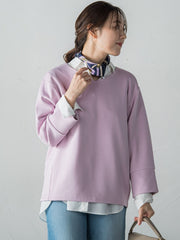 【WEB限定】《暖色美》裏起毛Vネックトップス≪手洗い≫