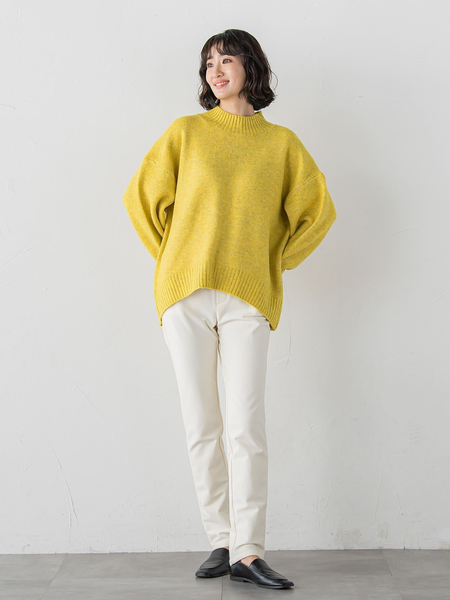 【WEB限定】”毎日頼れる”ゆったりモックネックニット