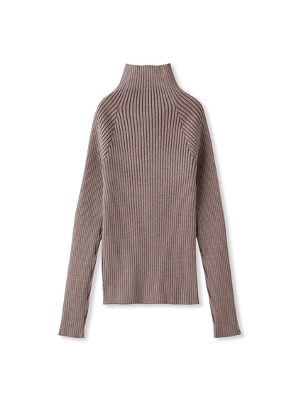 【WEB限定】プレーティングリブニットプルオーバー≪手洗い可能≫