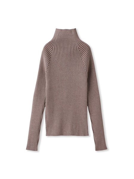 【WEB限定】プレーティングリブニットプルオーバー≪手洗い可能≫