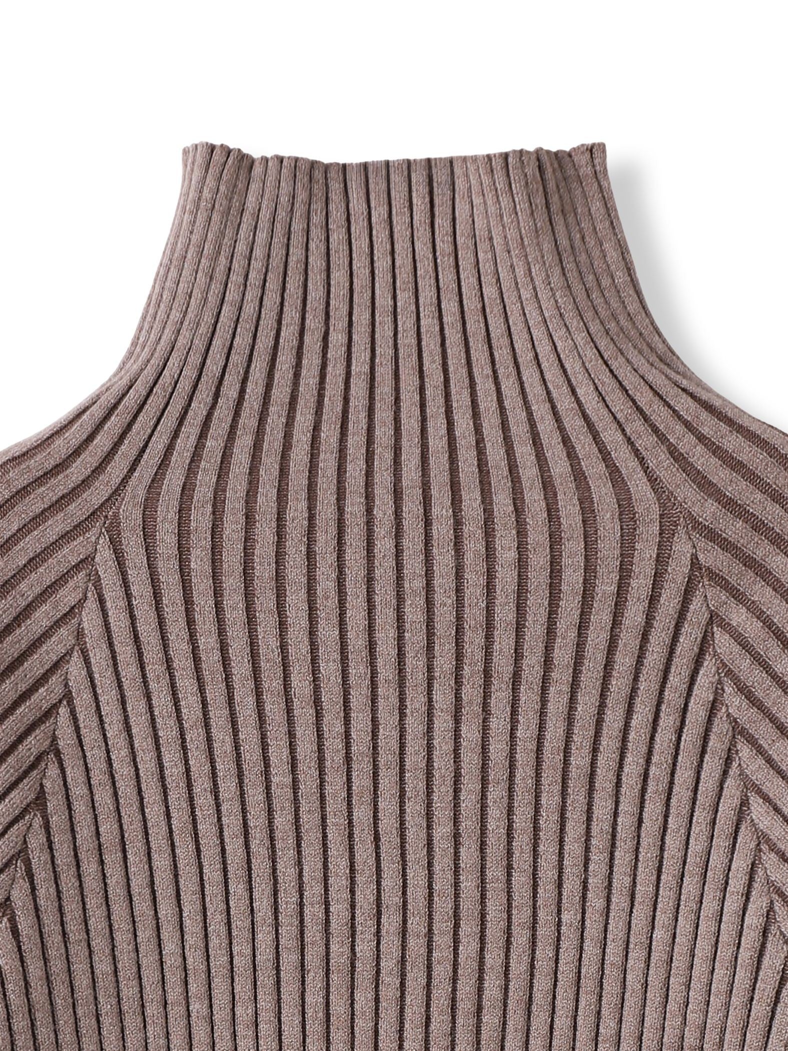 【WEB限定】プレーティングリブニットプルオーバー≪手洗い可能≫