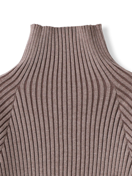 【WEB限定】プレーティングリブニットプルオーバー≪手洗い可能≫