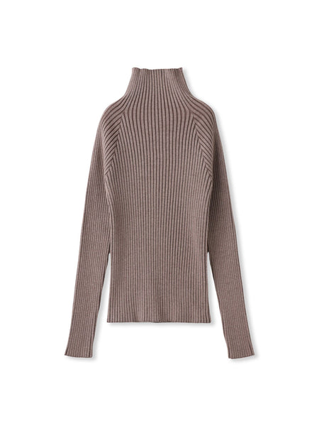 【WEB限定】プレーティングリブニットプルオーバー≪手洗い可能≫