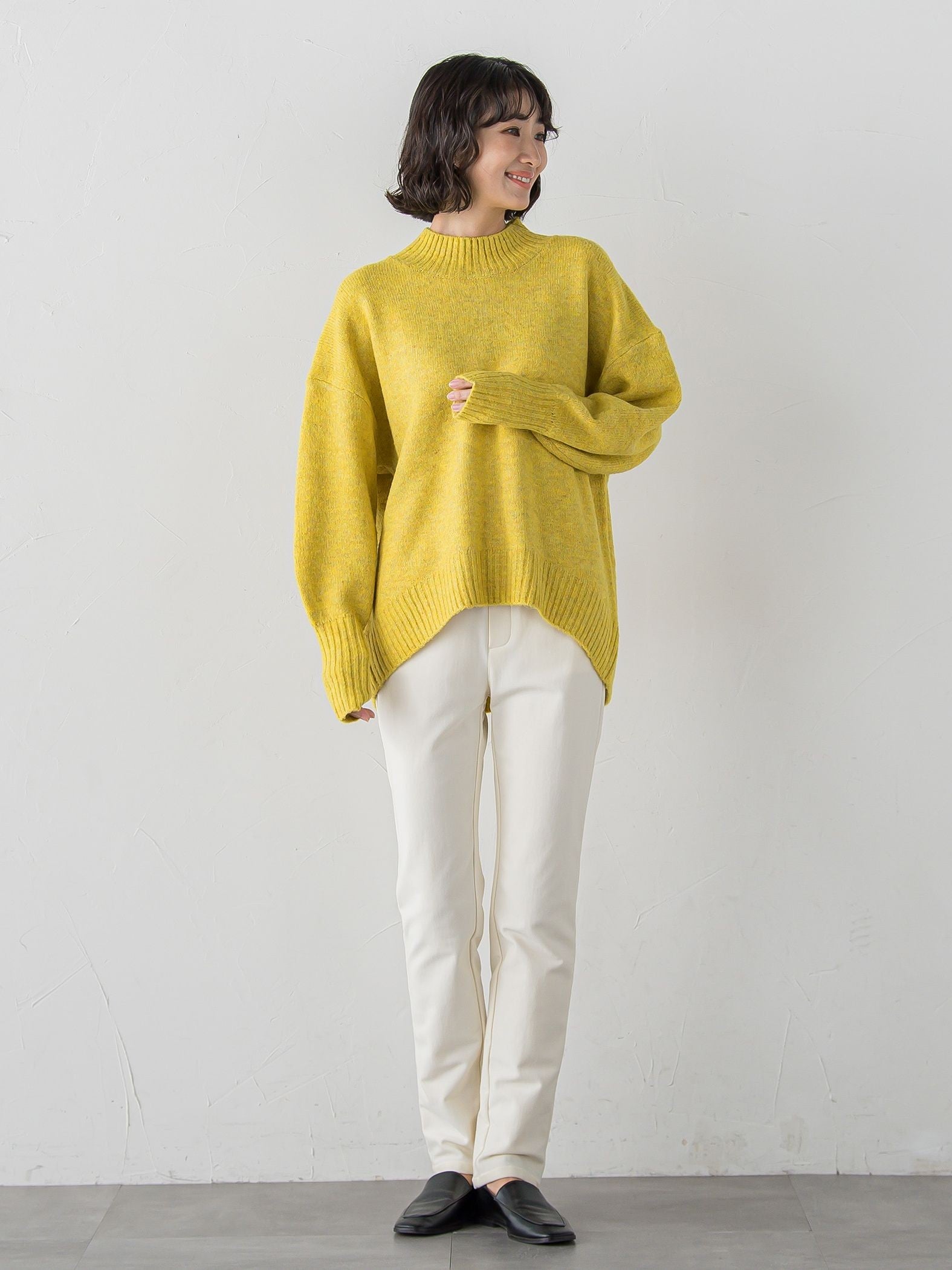 【WEB限定】”毎日頼れる”ゆったりモックネックニット