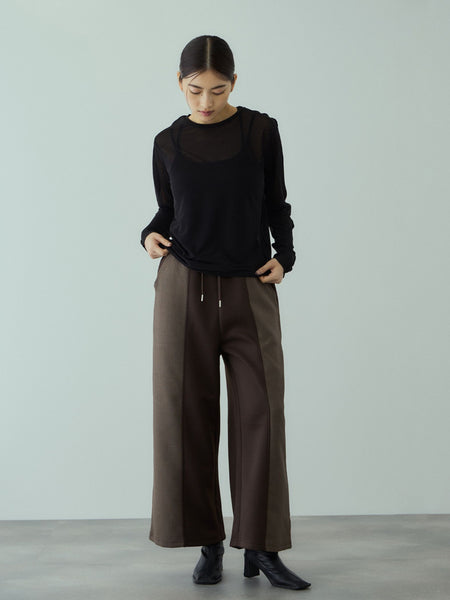 軽量ボンディングイージーワイドパンツ≪洗濯機で洗える