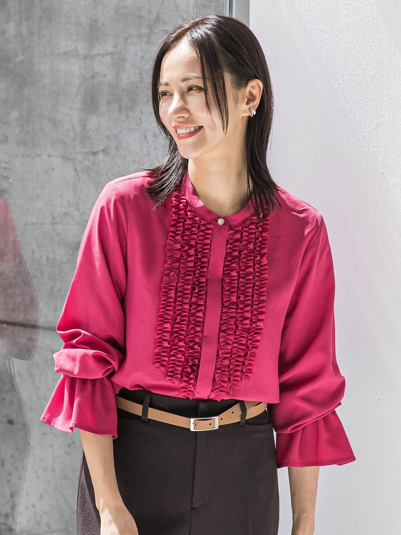 【WEB限定】ジョーゼットフリルブラウス