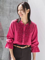 【WEB限定】ジョーゼットフリルブラウス