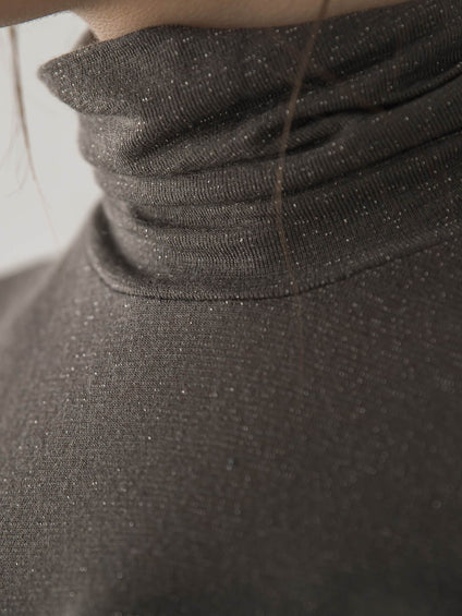 カシミヤシルクシアーラメカットソー≪手洗い可能≫