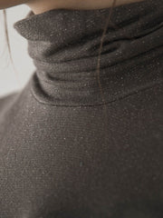 カシミヤシルクシアーラメカットソー≪手洗い可能≫