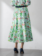 【KEITA KAWASAKI × Viaggio Bluコラボ】リリープリントスカート