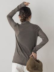 カシミヤシルクシアーラメカットソー≪手洗い可能≫