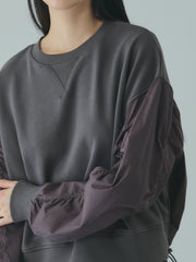 スイッチングドロストスウェットプルオーバー≪洗濯機で洗える≫