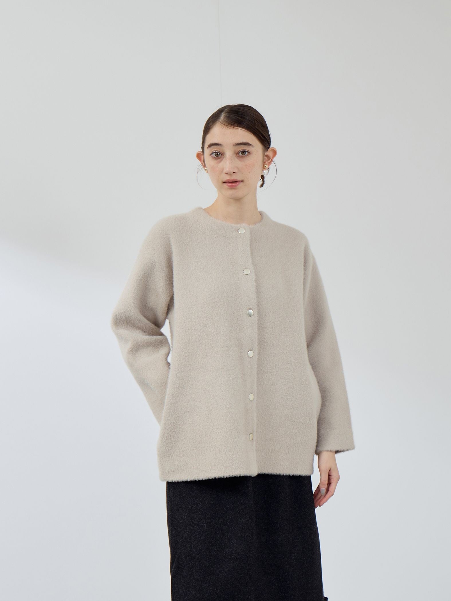 フェレットタッチWフェイスニットジャケット≪手洗い可能≫