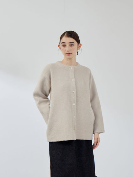 フェレットタッチWフェイスニットジャケット≪手洗い可能≫