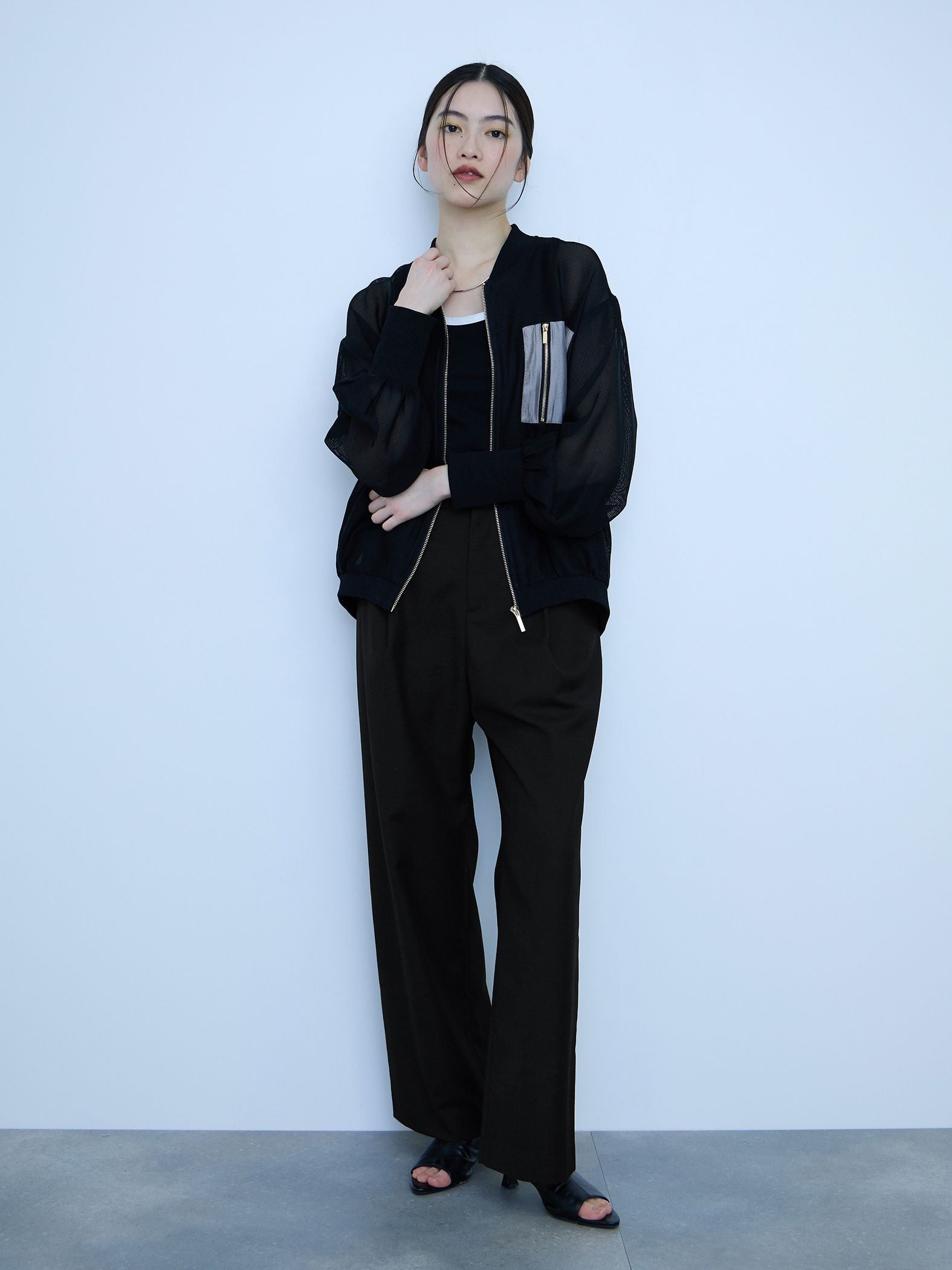 サイドポケットワイドタックパンツ