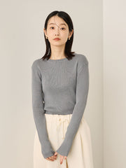 調温クルーネックニット≪手洗い可能≫