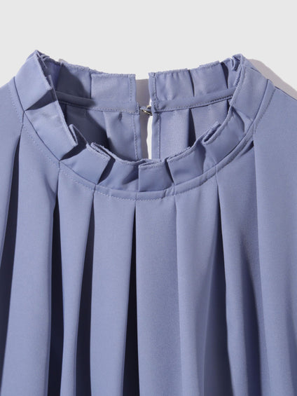 エステールギャバジンハイネックブラウス≪手洗い可能≫