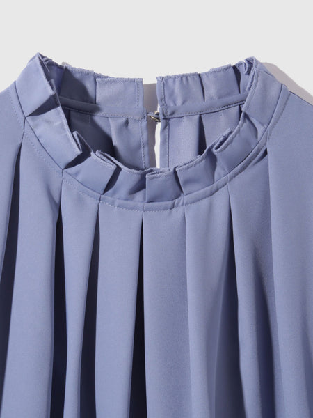 エステールギャバジンハイネックブラウス≪手洗い可能≫