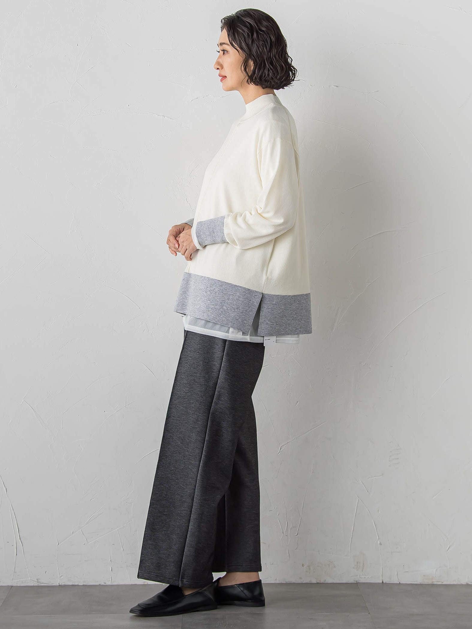 【大きいサイズ】ファインウールハイネックニット