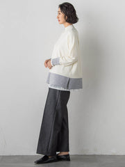 【大きいサイズ】ファインウールハイネックニット