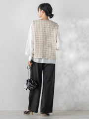 カミュツィードベストブラウス