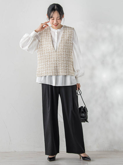カミュツィードベストブラウス