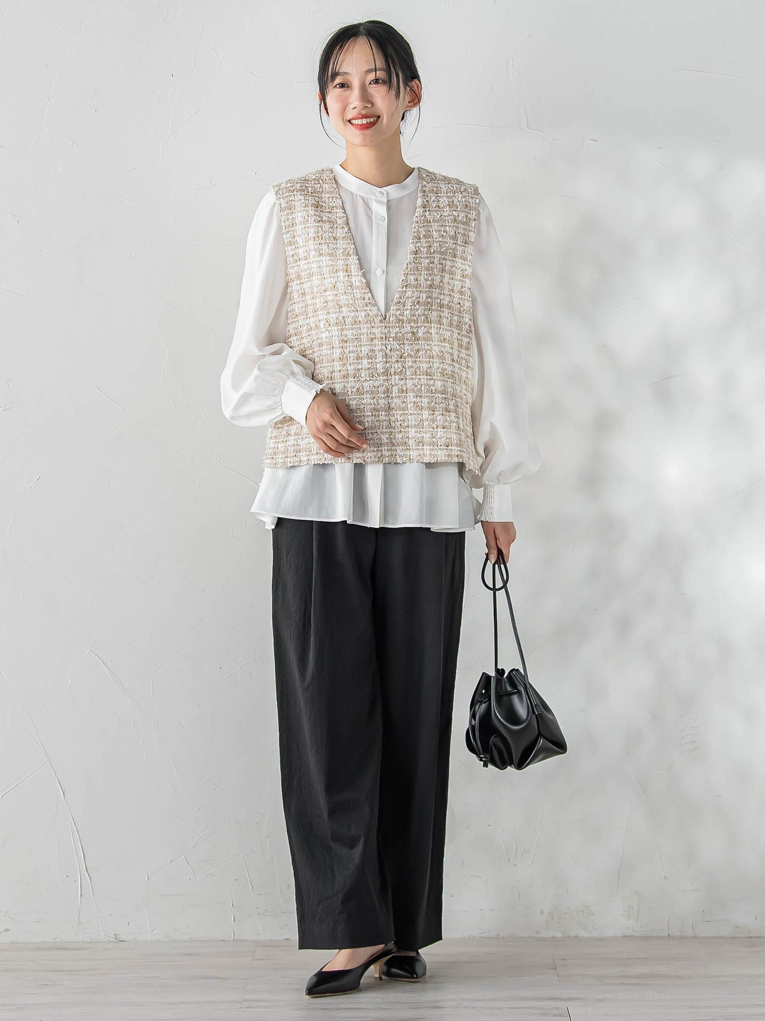 カミュツィードベストブラウス