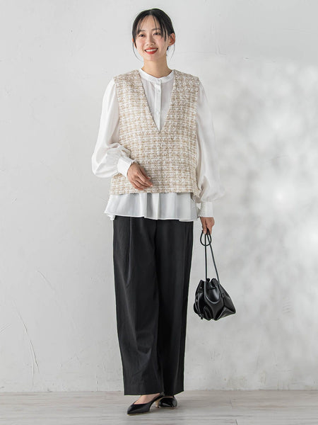 カミュツィードベストブラウス