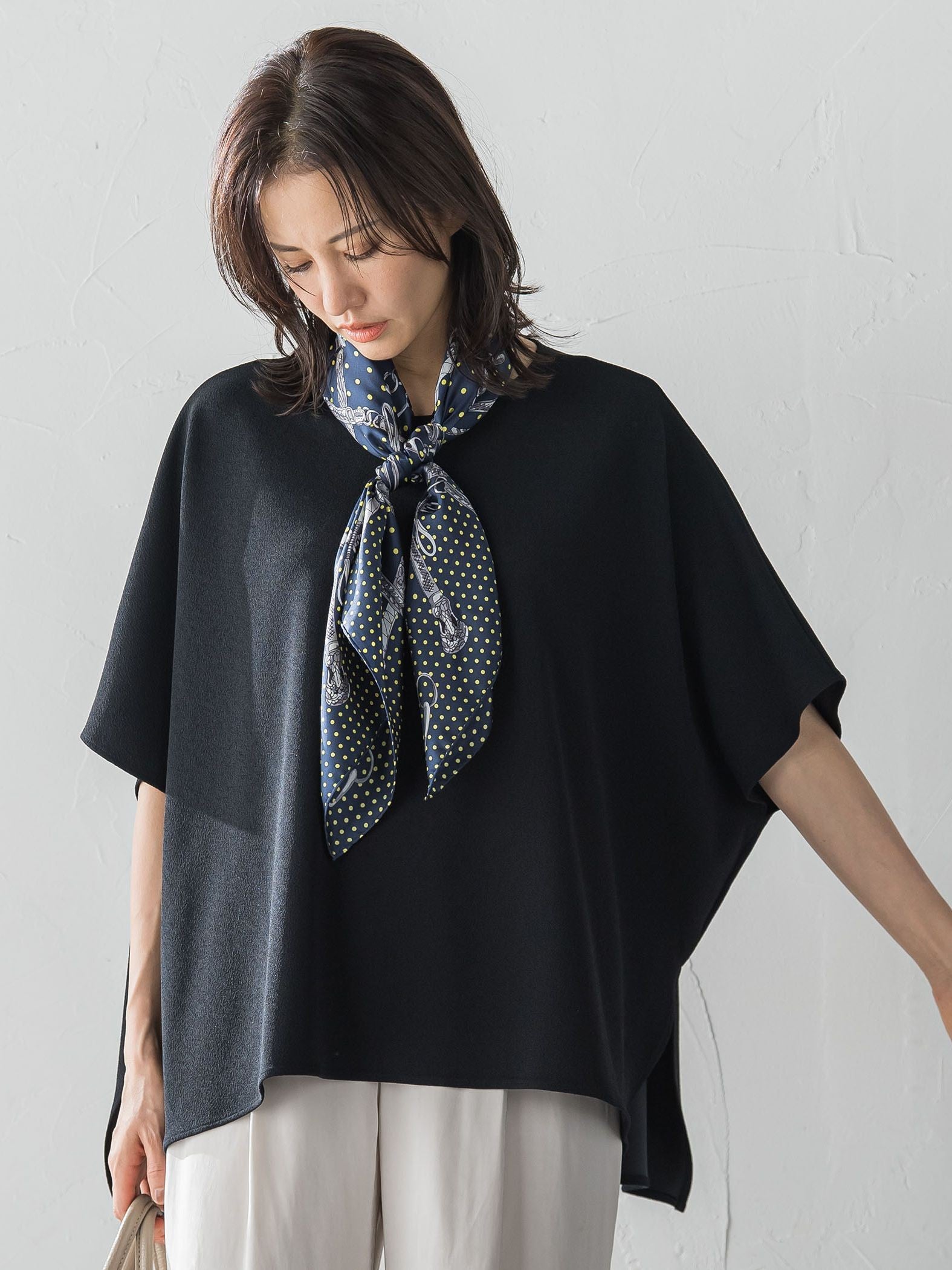 つぶつぶジョーゼットカットソー≪洗濯機で洗える≫