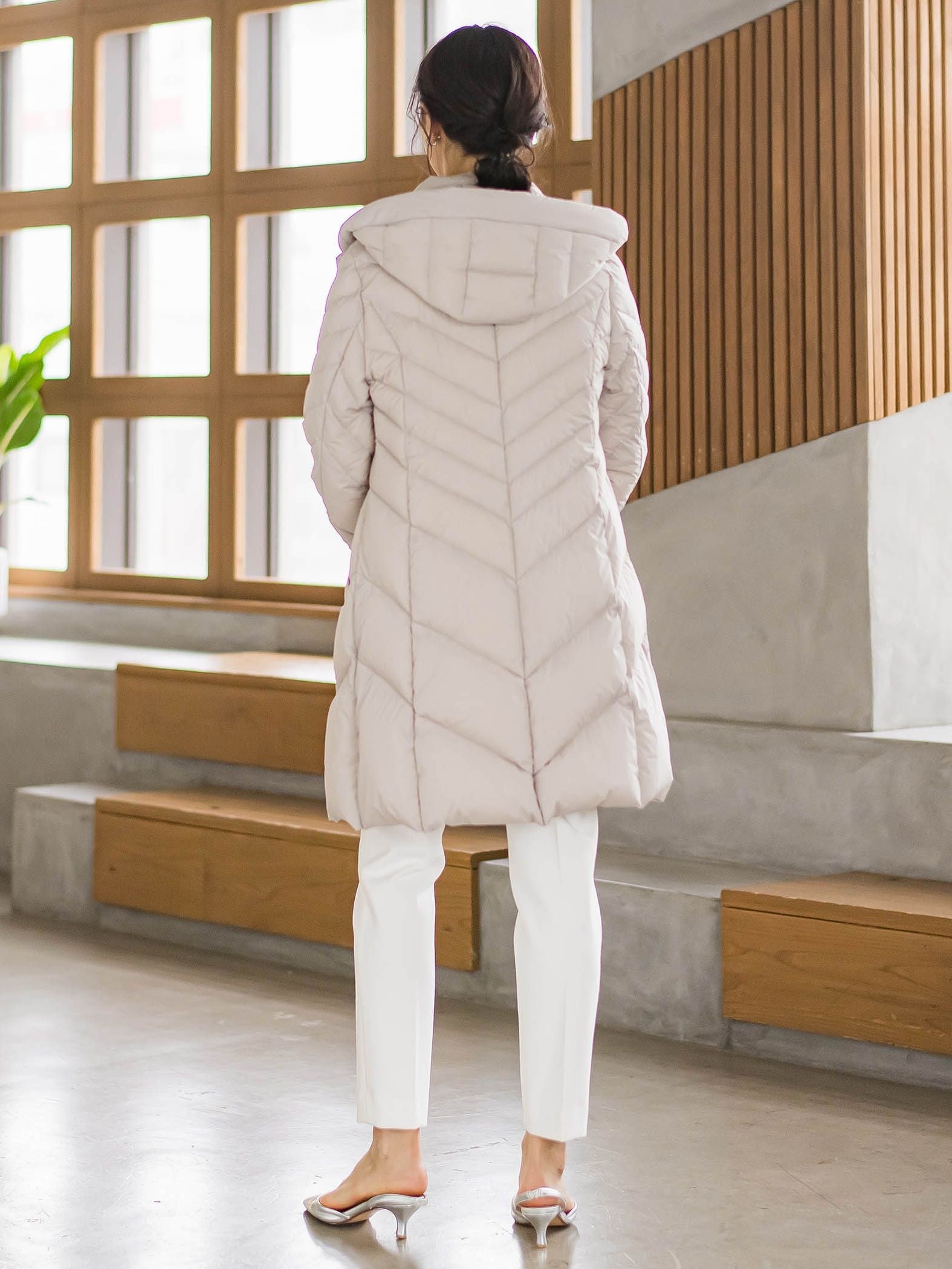 ストレッチダウンロングコート