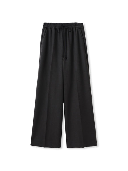 両面起毛ドロストワイドパンツ