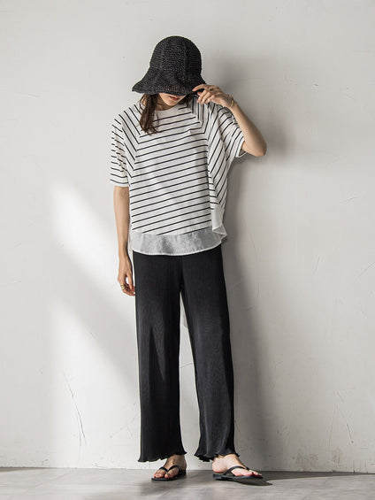 【WEB限定】クリスタルプリーツパンツ≪手洗い可能≫