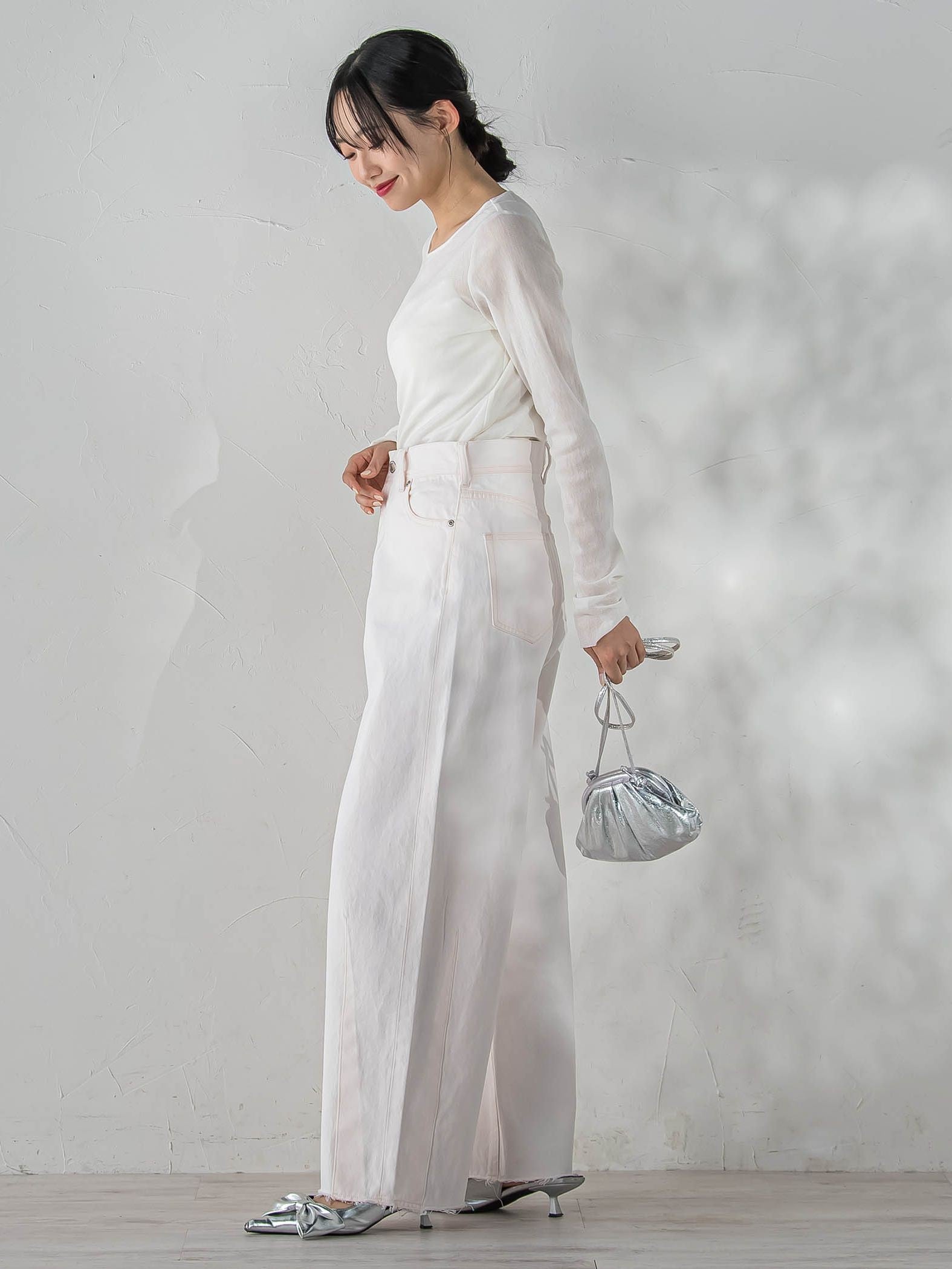 コットンサラチュールカットソー