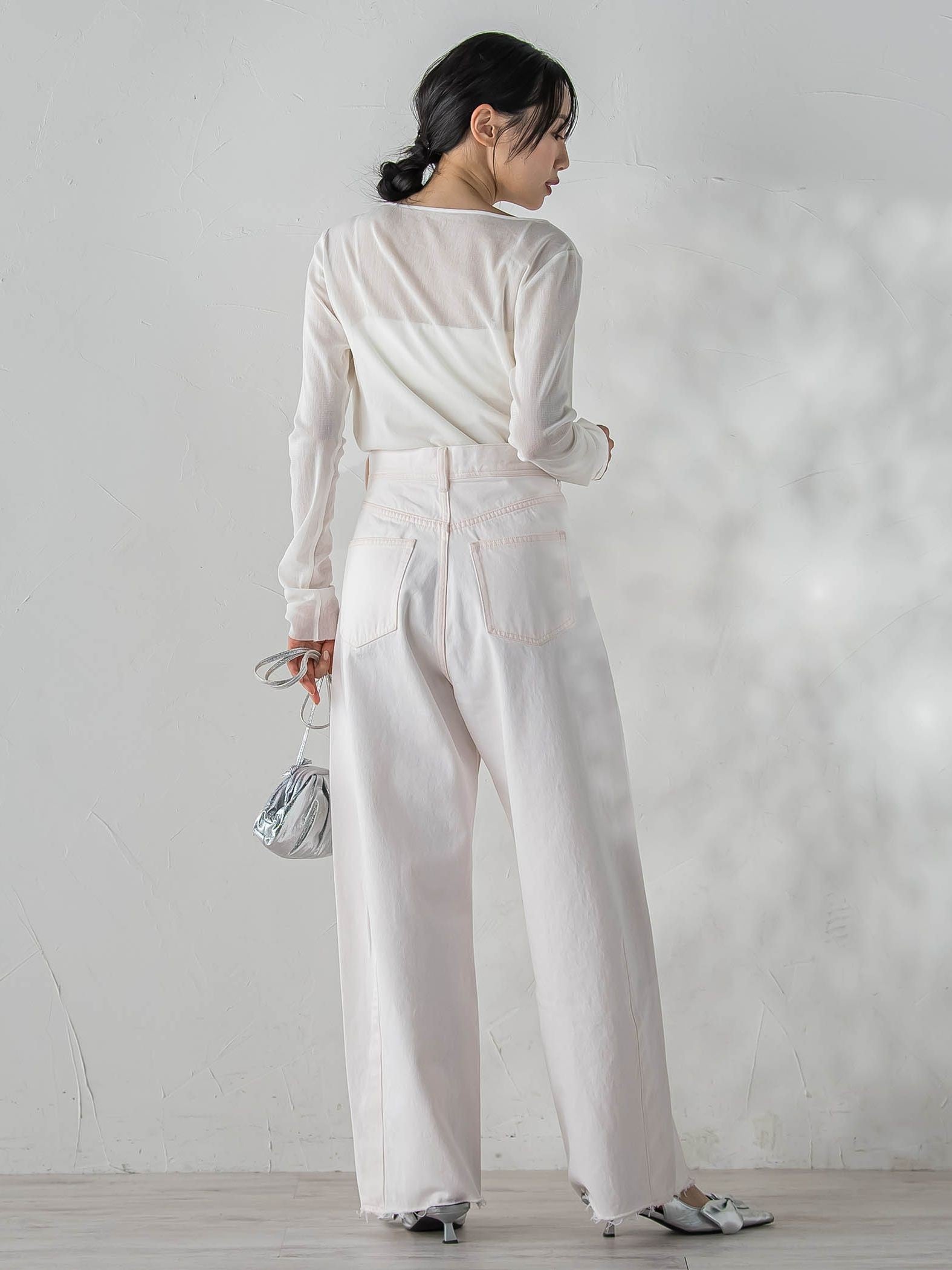 コットンサラチュールカットソー