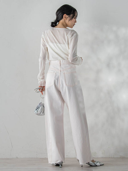 コットンサラチュールカットソー